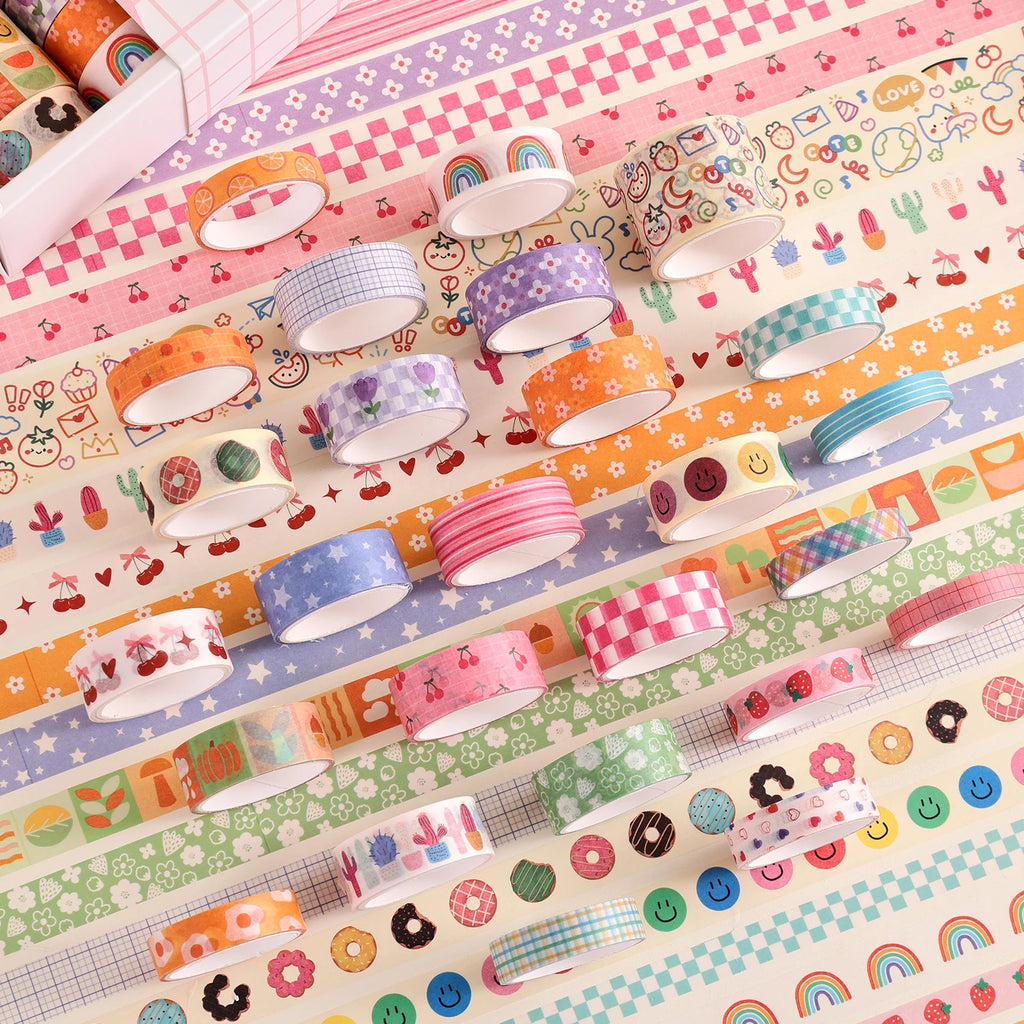 32-Roll Washi Tape Set – Decorative Craft Tape for Scrapbooking, Journals & Gift Wrapping