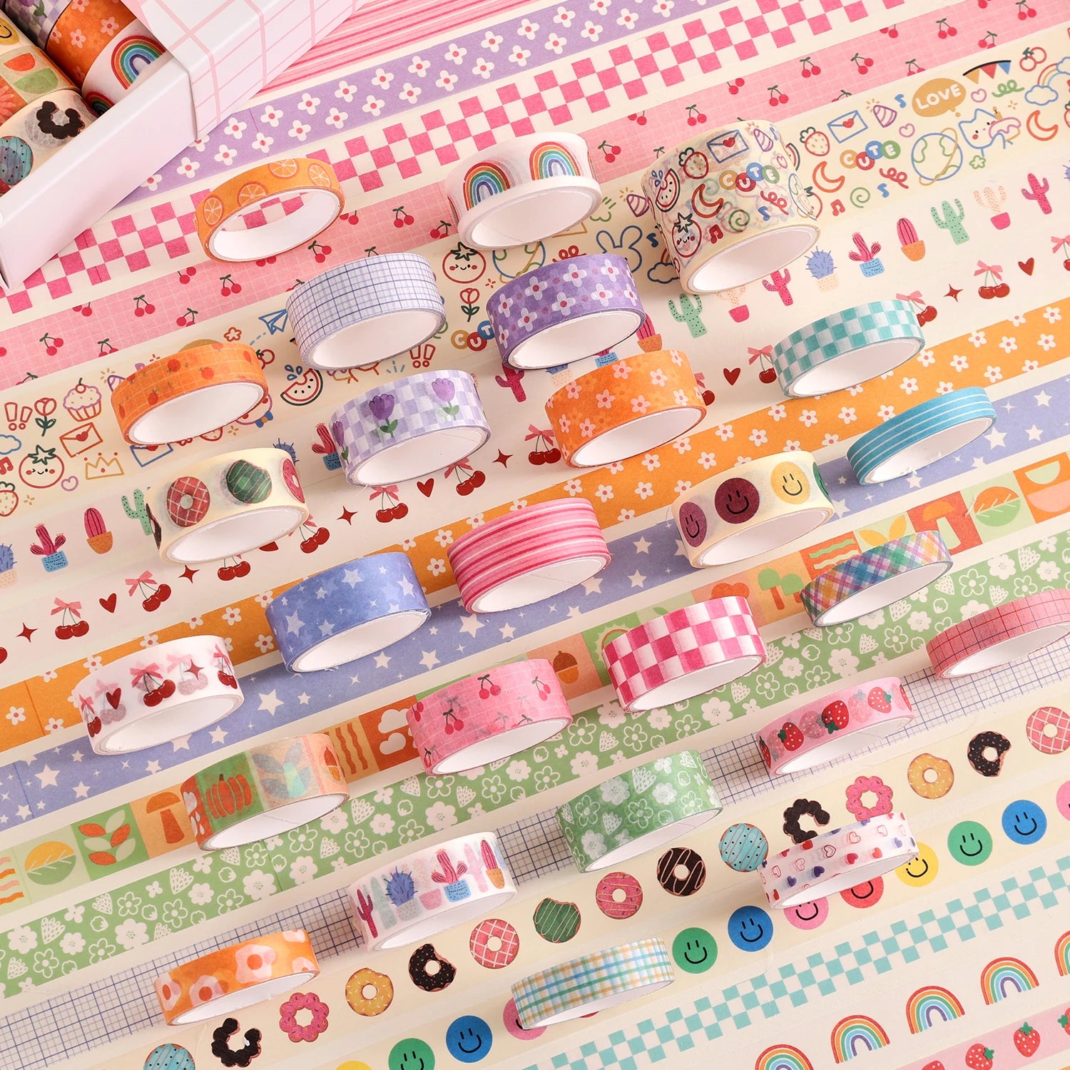 32-Roll Washi Tape Set – Decorative Craft Tape for Scrapbooking, Journals & Gift Wrapping