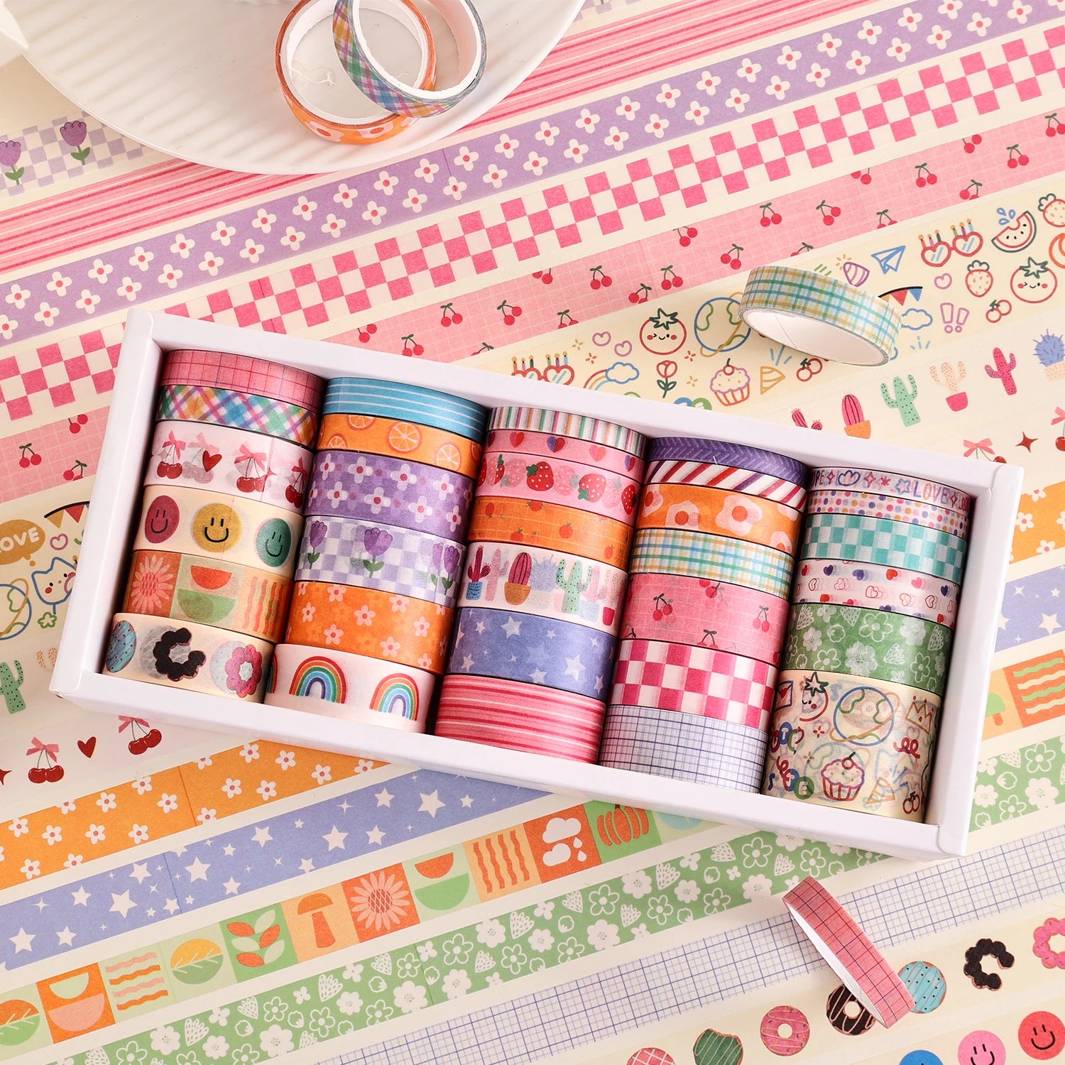 32-Roll Washi Tape Set – Decorative Craft Tape for Scrapbooking, Journals & Gift Wrapping