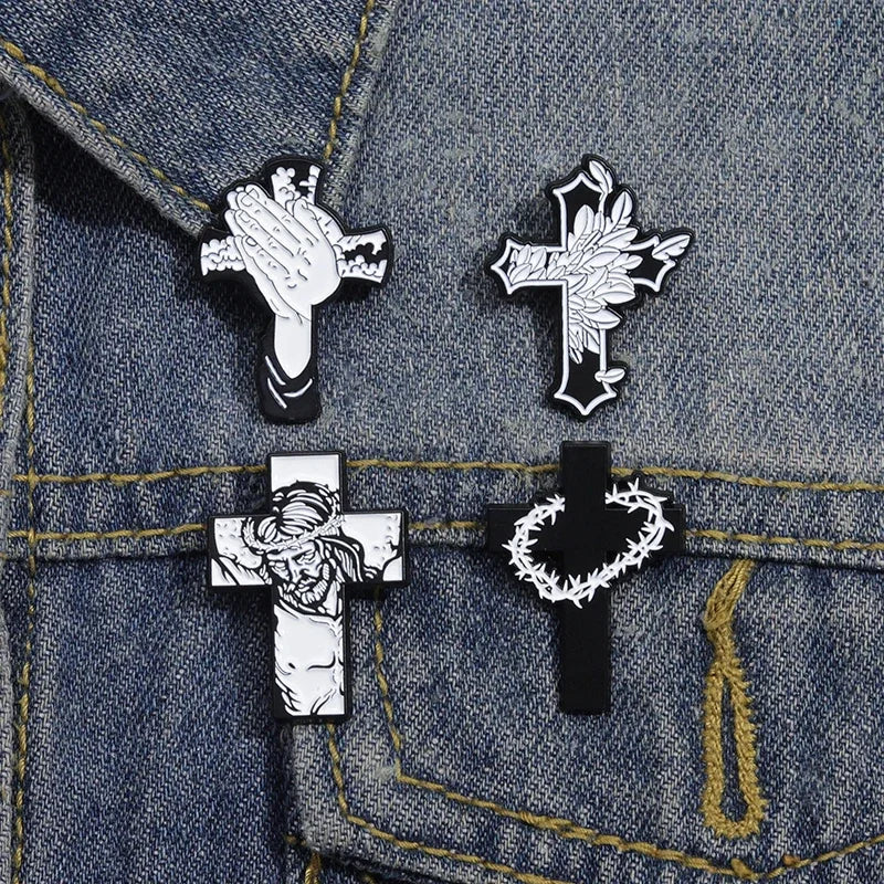 "Jesus, I Saw That" Enamel Pin — Funny Christian Faith Brooch Lapel Badge Accessory Gift for Believers
