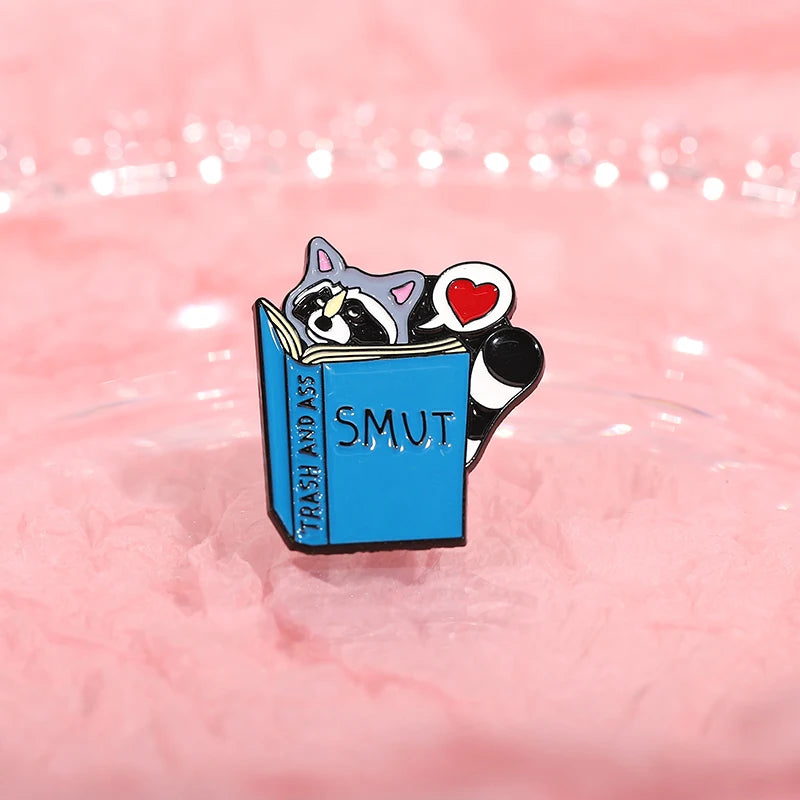 Funny Cartoon Raccoon Enamel Pin — "Fun in Dysfunctional" Trash Can Brooch for Backpacks, Jackets & Punk Accessories