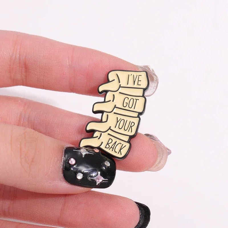 "It's Going Tibia Okay" Enamel Pin — Funny Medical Bones & Spine Brooch Lapel Badge Gift for Doctors & Nurses