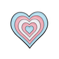Trans Rights Are Human Rights Enamel Pin — Transgender Heart Brooch Lapel Badge for Hats, Backpacks & Pride Accessories