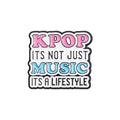 "I Love K-Pop" Music Enamel Pin — "K-Pop Music Is Better" Quote Brooch Lapel Badge Gift for K-Pop Fans