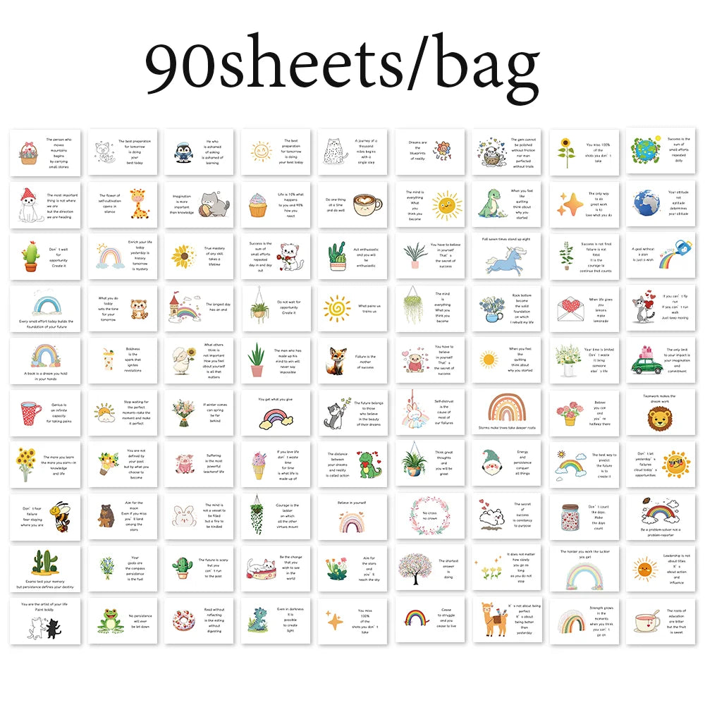 90-Piece Inspirational Affirmation Cards — Motivational Quotes & Blessing Message Cards for Birthdays, Gifts & Daily Encouragement