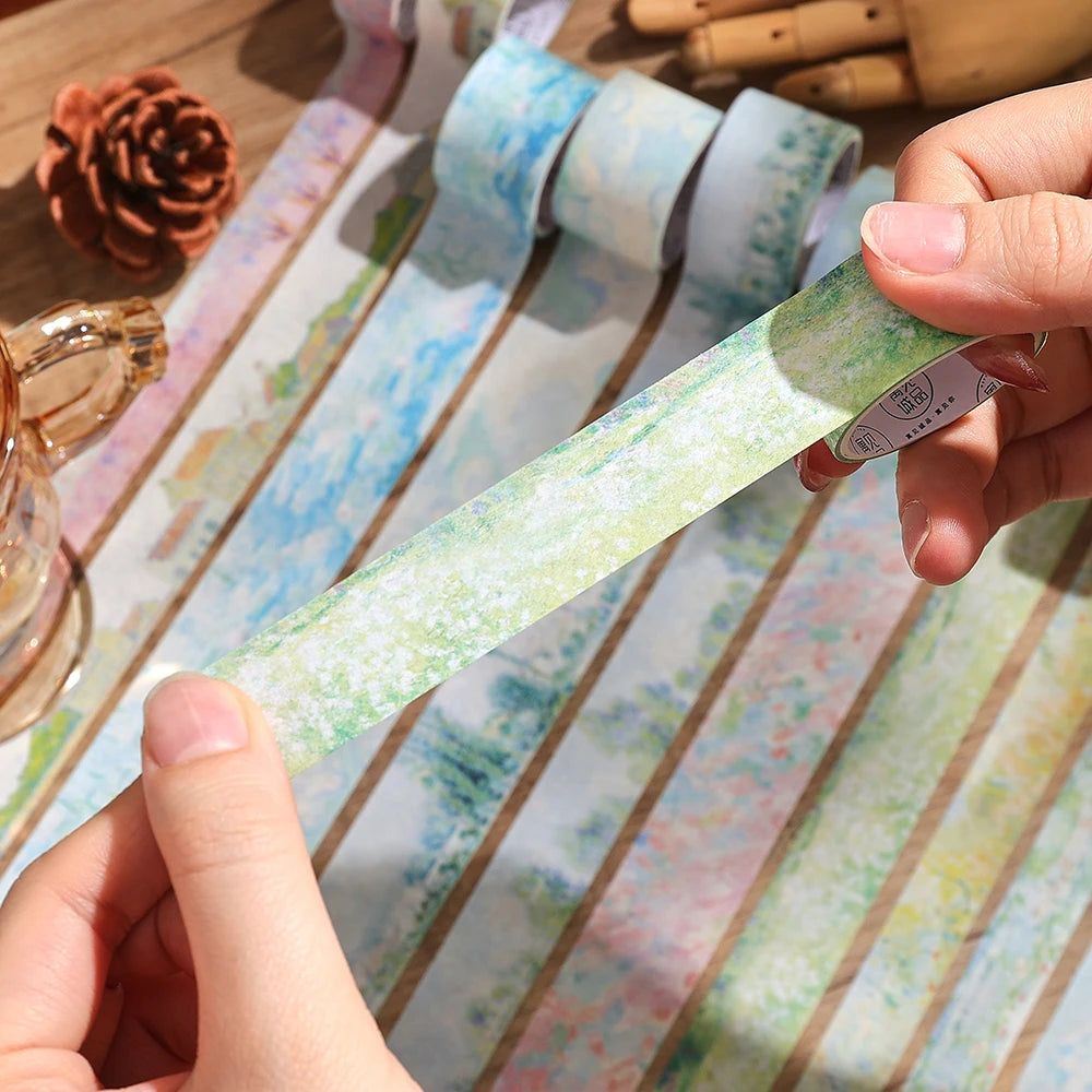 20-Roll Vintage Garden Impression Washi Tape Set — Botanical Masking Tapes for Scrapbooking, Journaling & Planners