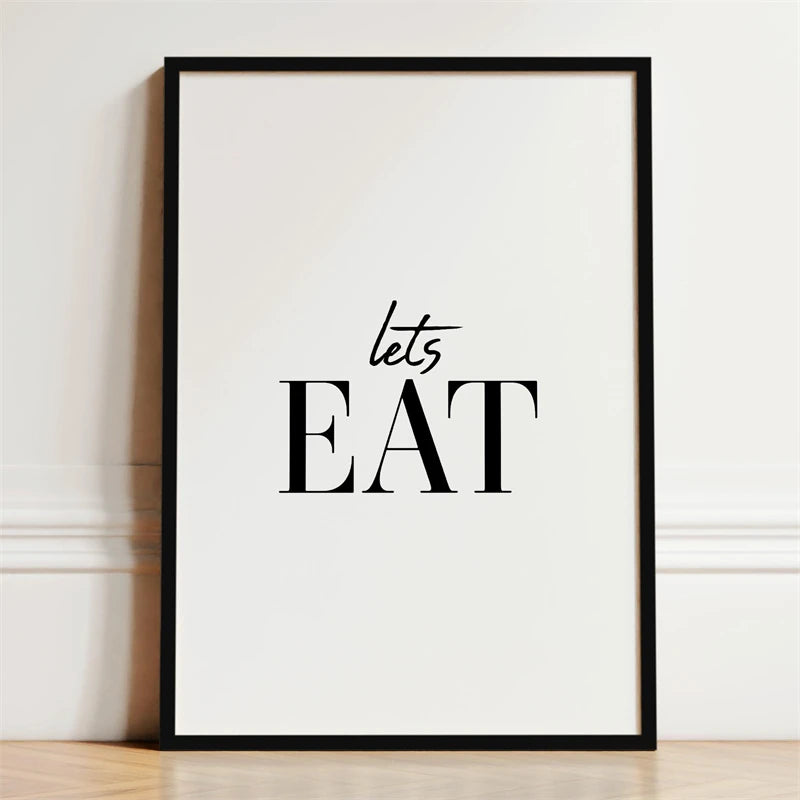 Kitchen Wall Art Poster — Wine, Coffee & Pasta Print