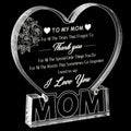 Delicate Rose Acrylic Heart Plaque — Heartfelt Birthday & Holiday Gift for Mom from Daughter or Son