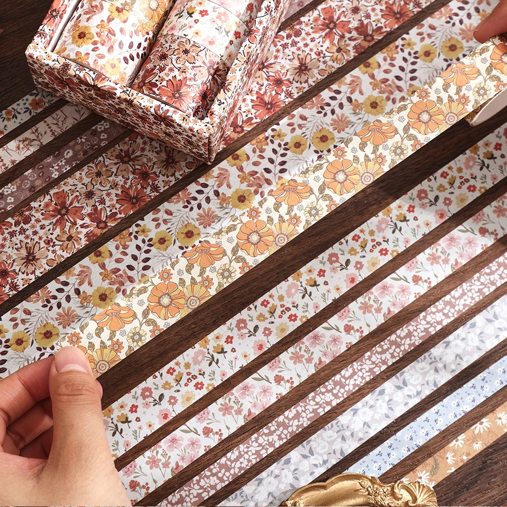 Peach Blossoms floral decorative masking tape