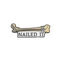 "It's Going Tibia Okay" Enamel Pin — Funny Medical Bones & Spine Brooch Lapel Badge Gift for Doctors & Nurses