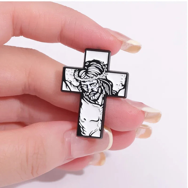 "Jesus, I Saw That" Enamel Pin — Funny Christian Faith Brooch Lapel Badge Accessory Gift for Believers