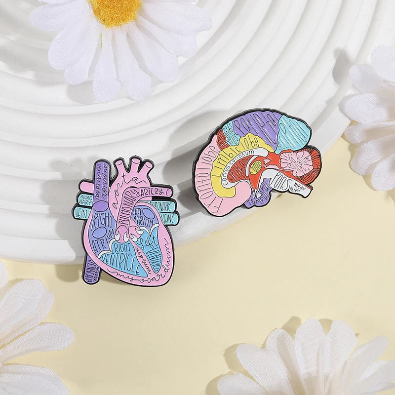 Retro Medical Enamel Pin — Caduceus, Stethoscope, Pill & Cat Doctor Brooch Lapel Badge Gift for Doctors & Nurses