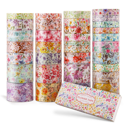32-Roll Floral Washi Tape Set — Vintage Oil Painting Decorative Masking Tape for Journaling, Scrapbooking & DIY Crafts