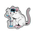 Lab Rat Chemistry Scientist Enamel Pin — Cartoon Animal Lab Mouse Brooch Lapel Badge Gift for Scientists & Science Lovers