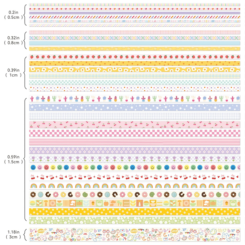 32-Roll Washi Tape Set – Decorative Craft Tape for Scrapbooking, Journals & Gift Wrapping
