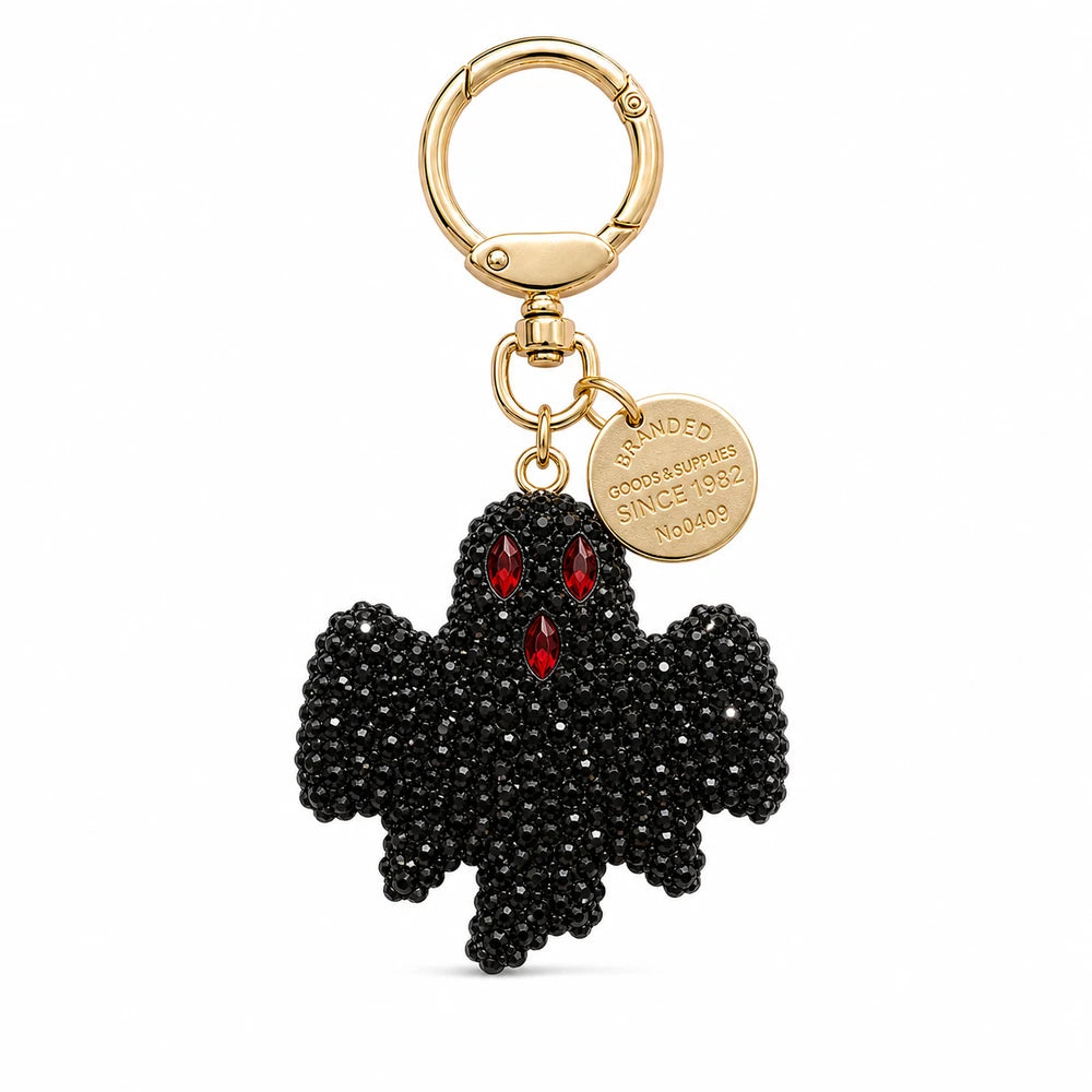 Rhinestone Ghost Keychain