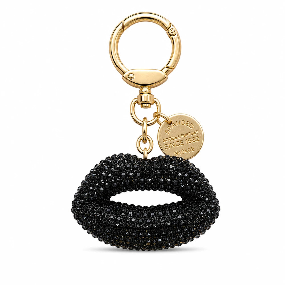 Rhinestone Lips Keychain