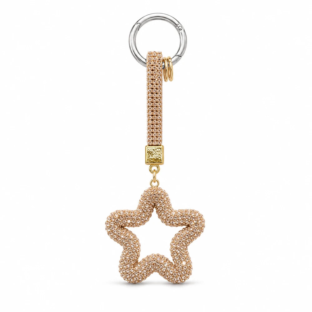 Rhinestone Star Keychain