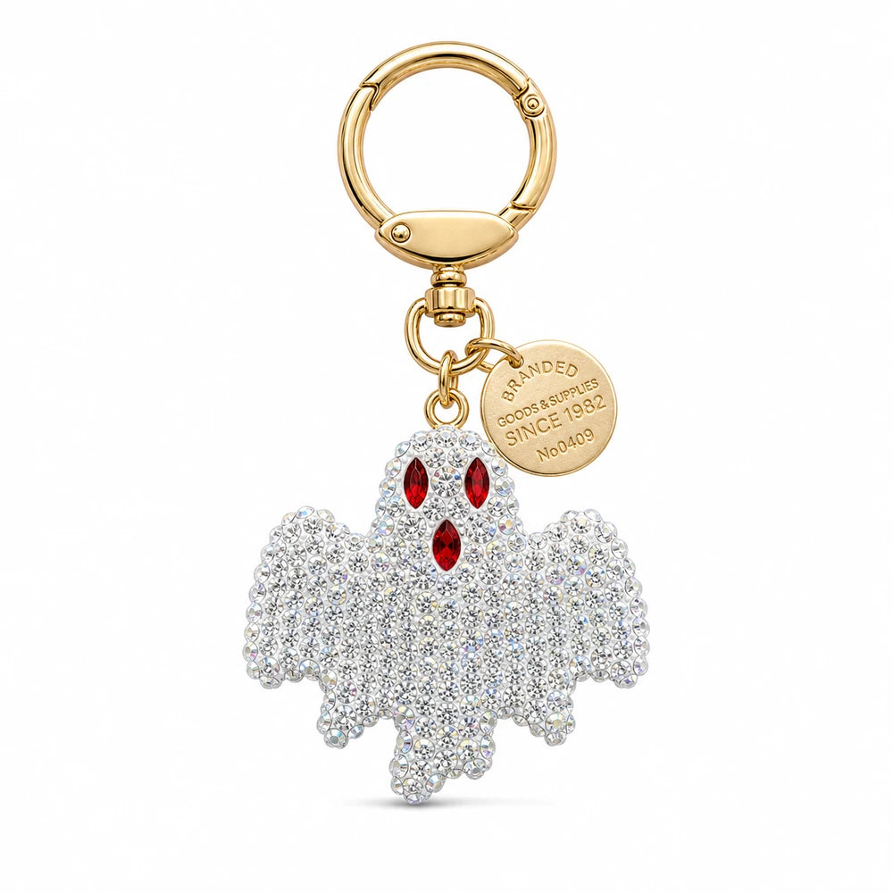 Rhinestone Ghost Keychain