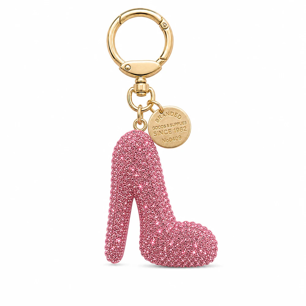 Rhinestone High Heel Keychain
