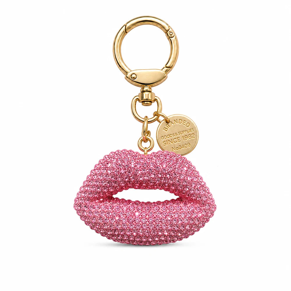 Rhinestone Lips Keychain