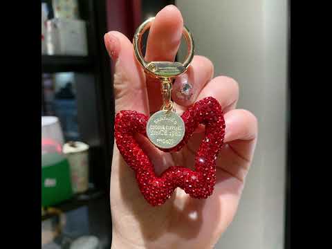 Rhinestone Butterfly Keychain