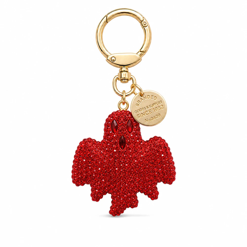 Rhinestone Ghost Keychain