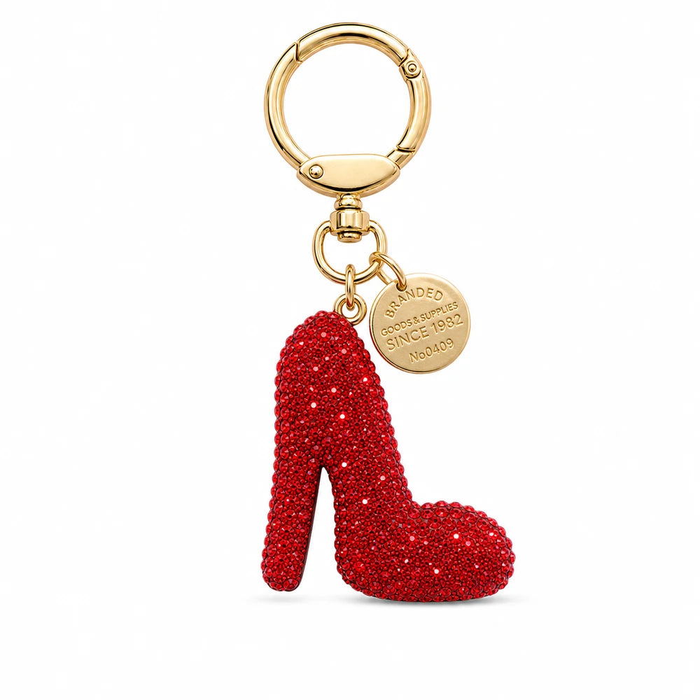Rhinestone High Heel Keychain
