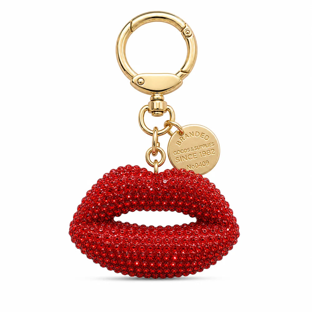 Rhinestone Lips Keychain
