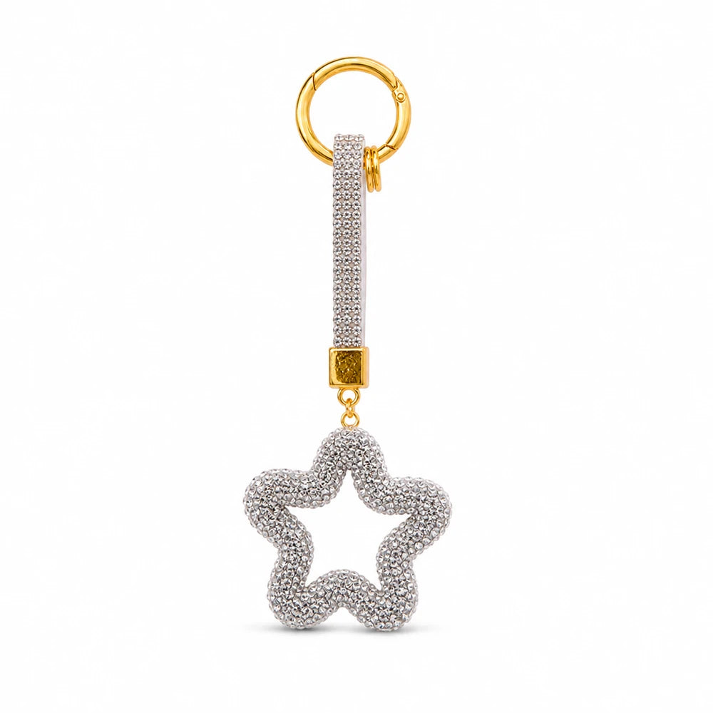 Rhinestone Star Keychain